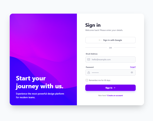 Auth Layout Preview